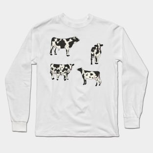 Holstein Cows Pattern Transparent Long Sleeve T-Shirt